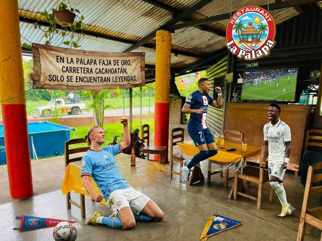 Leyendas del Fútbol visitando La Palapa en Cacahoatán Chiapas